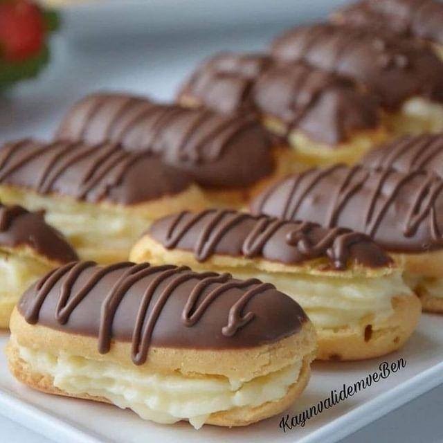 Classic French Eclairs with Chocolate Glaze