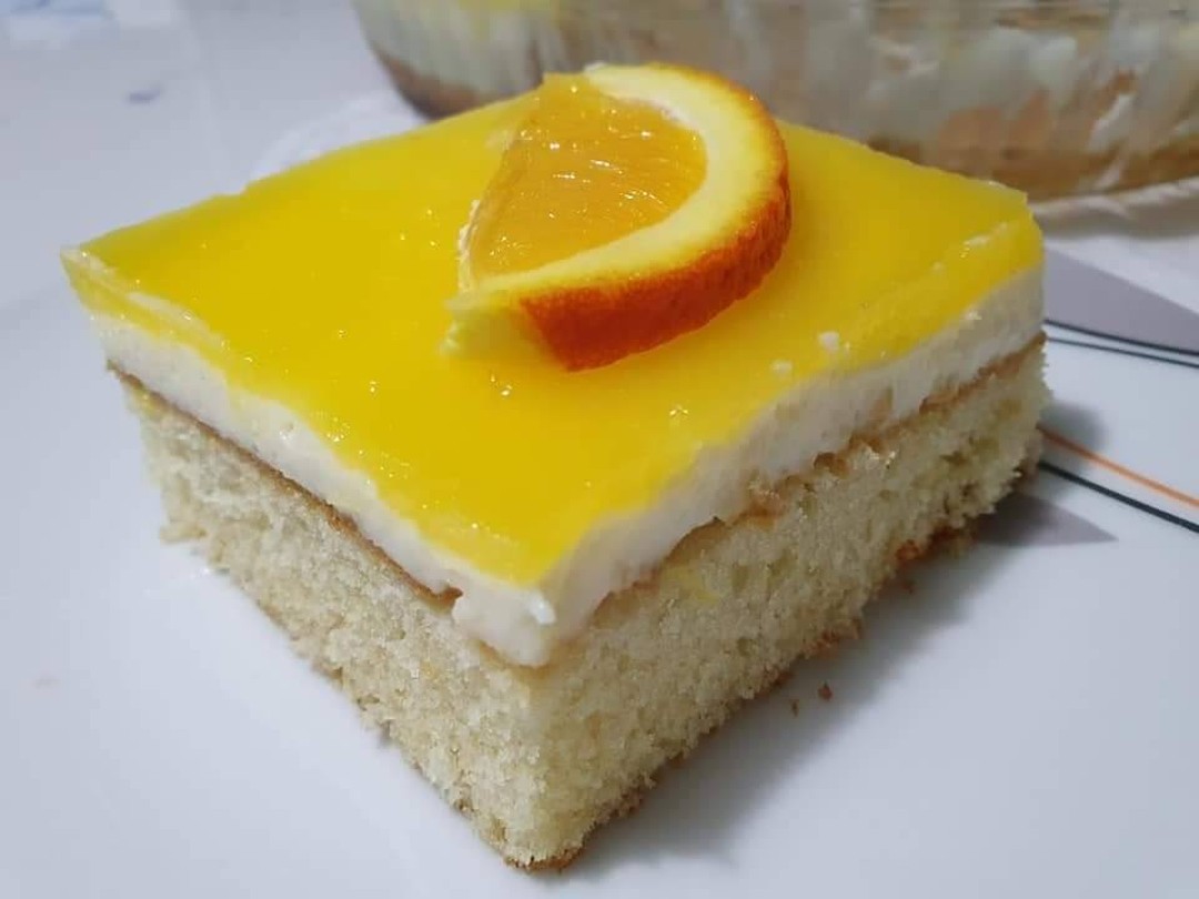 Orange Sauce Cake with Pudding