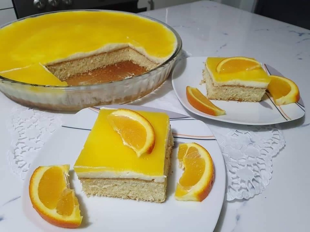 Orange Sauce Cake with Pudding
