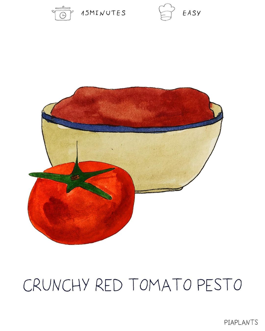 Crunchy red tomato pesto