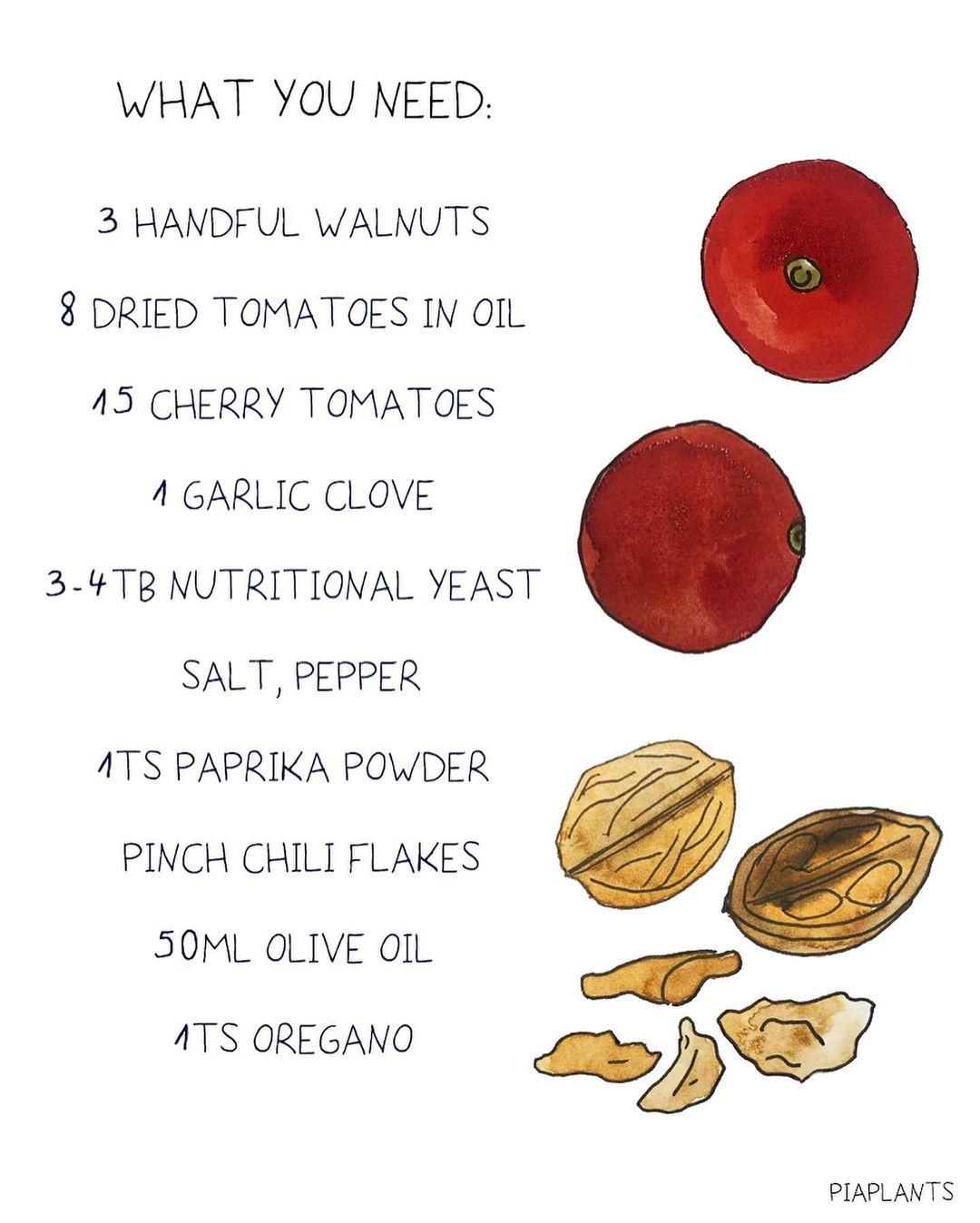 Crunchy red tomato pesto