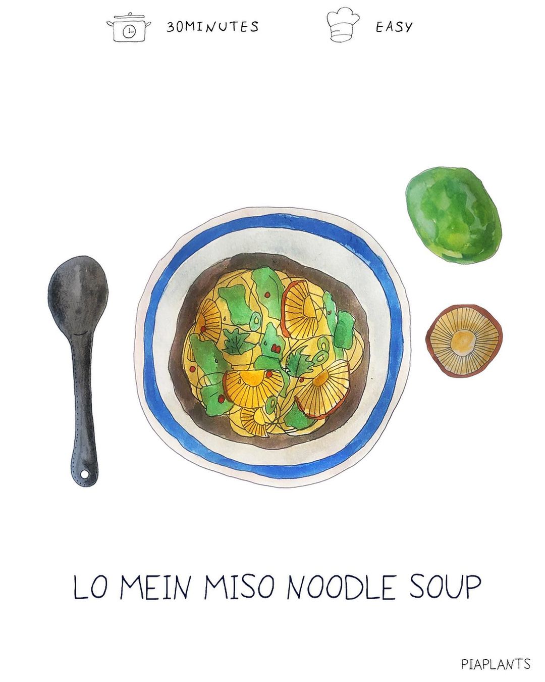 lo mein miso noodle soup