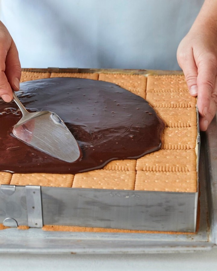 Chocolate Pudding Sheet Cake with Chocolate Glaze