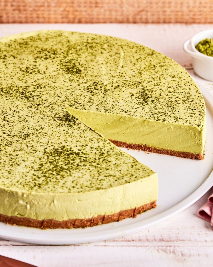No Bake Matcha Green Tea Cheesecake