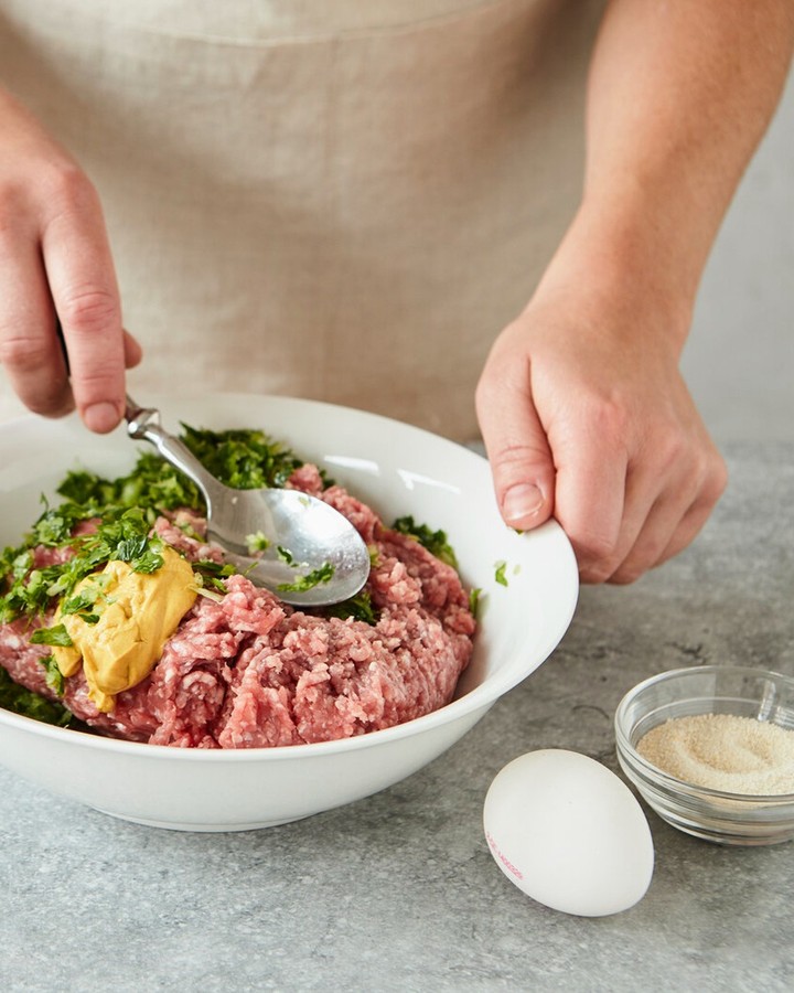 German Puff Patery Meatloaf with Hard-Boiled Eggs