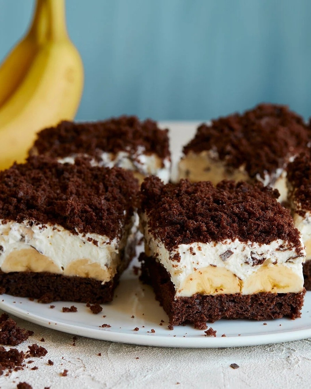 Easy Banana Chocolate Cream Sheet Cake