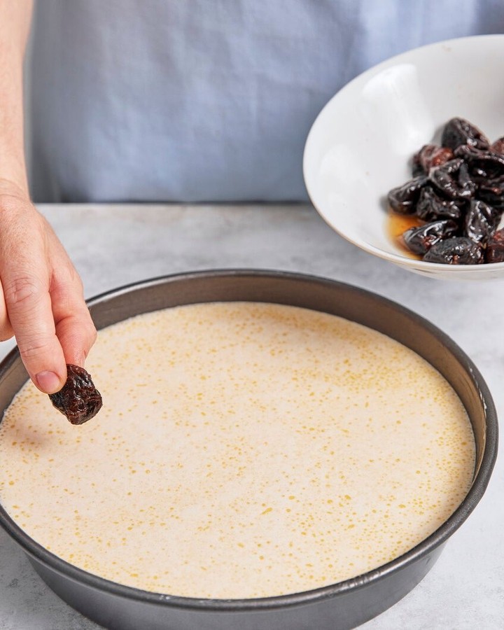 Classic Breton Plum Custard Cake with Rum