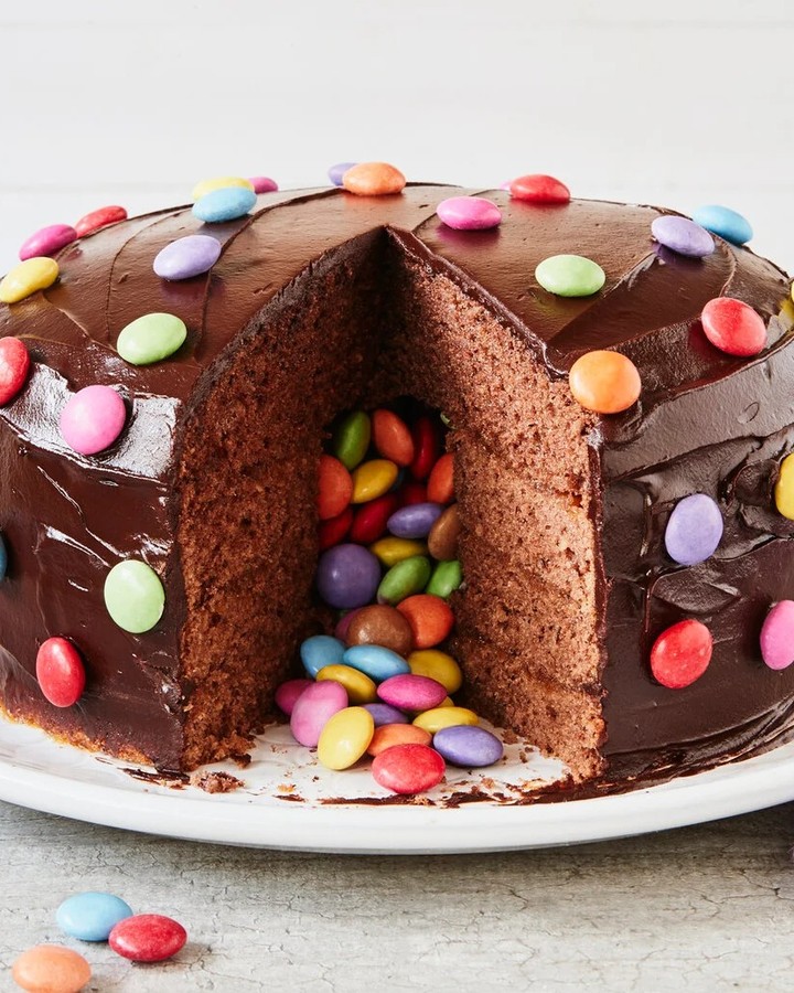 Chocolate Piñata Cake with Candy Surprise