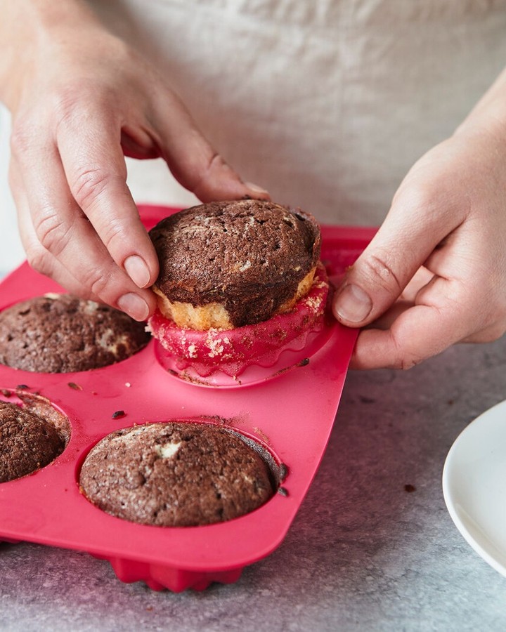 Easy Mini Marble Bundt Cakes