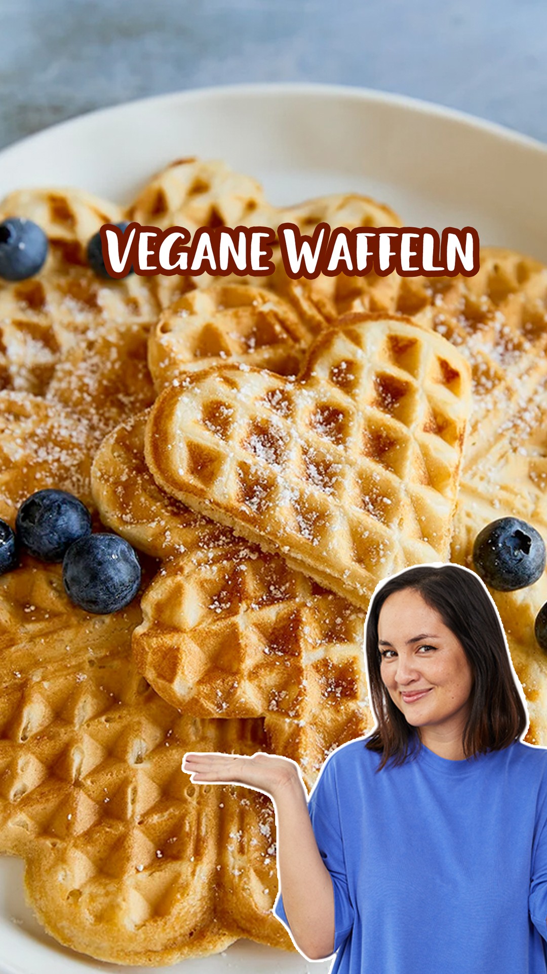 Fluffy Vegan Waffles with Sparkling Water