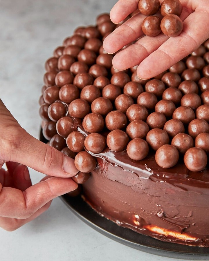 Malteser Chocolate Cake with Buttercream Ganache