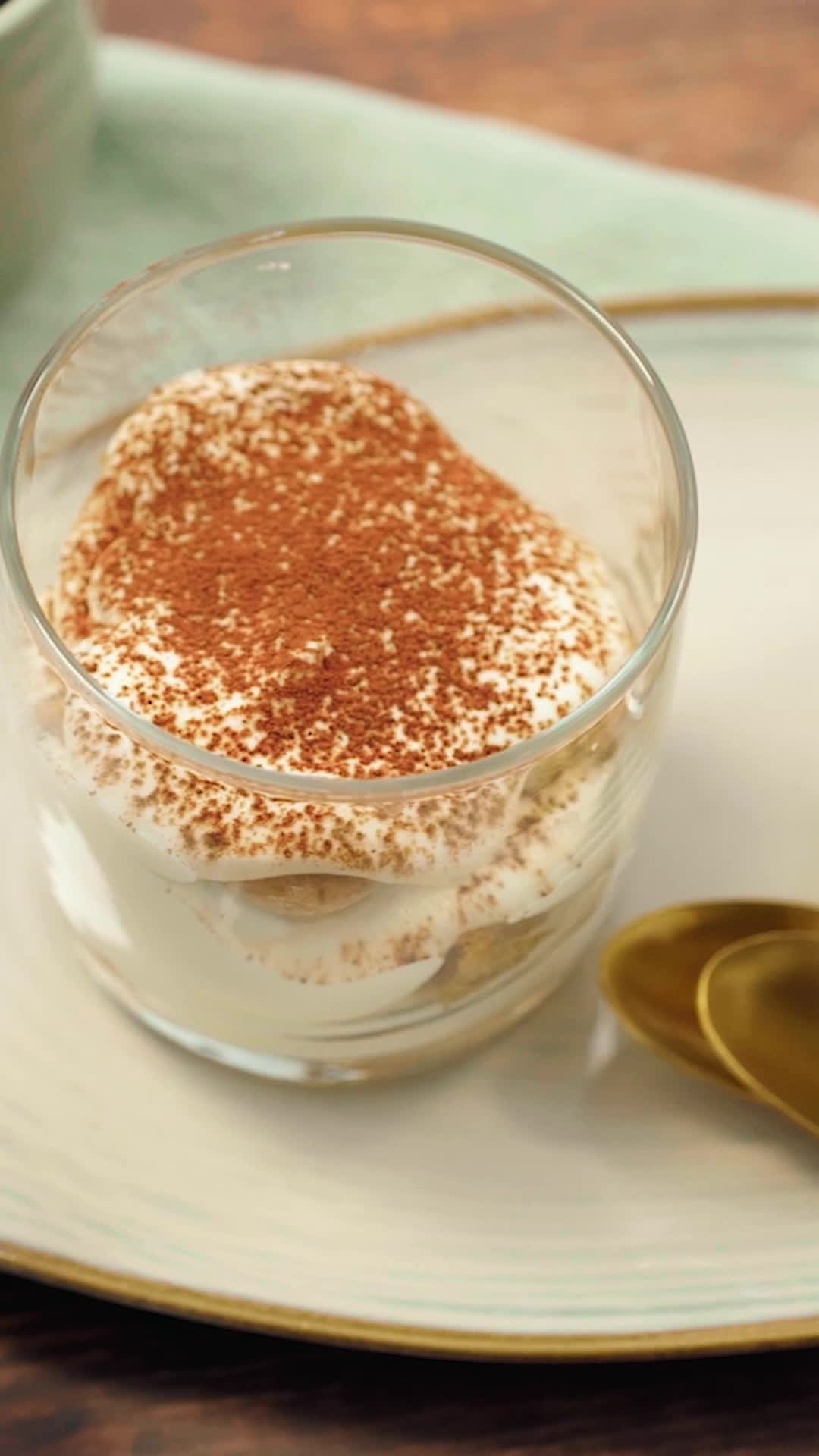 Creamy Egg-Free Tiramisu in Individual Glasses