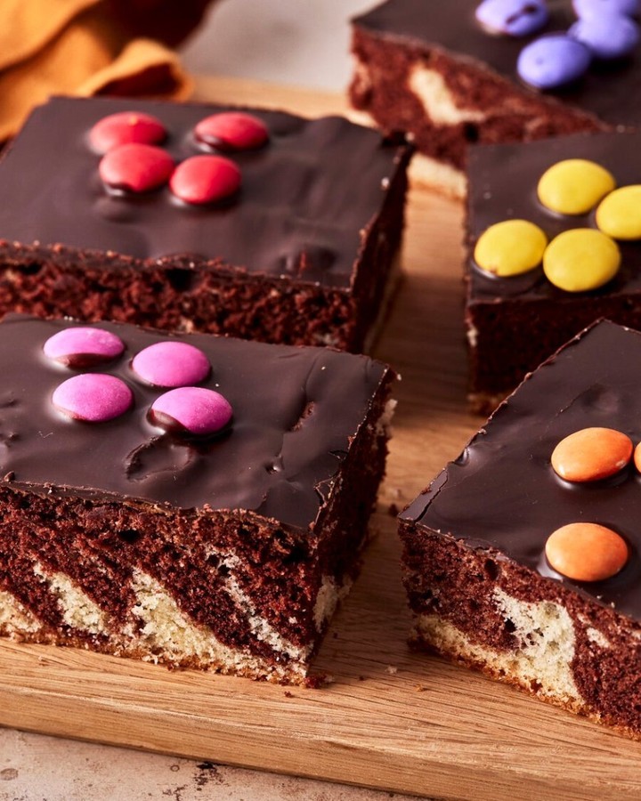 Classic German Marble Sheet Cake
