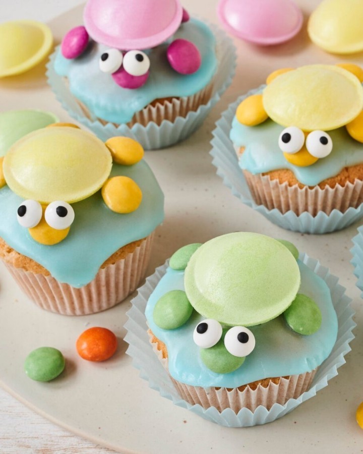 Turtle Shaped Birthday Party Muffins