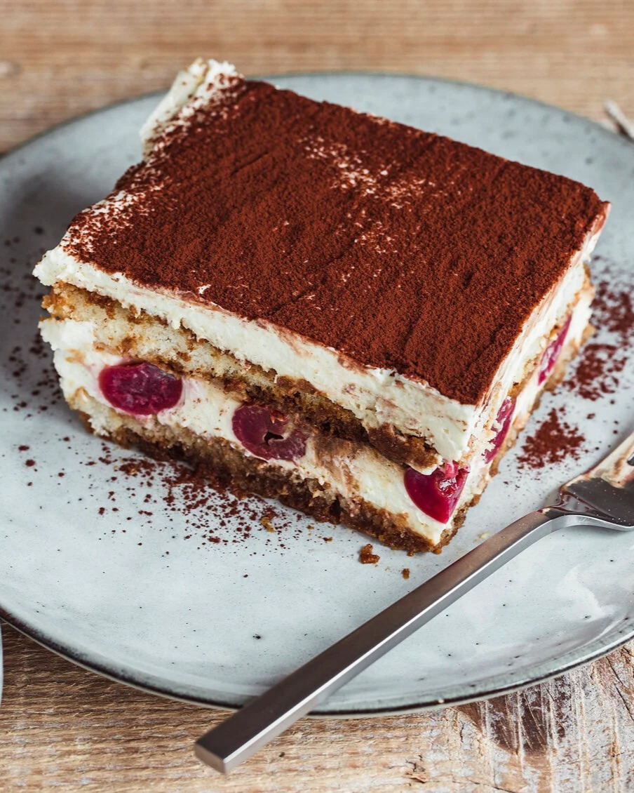 Italian Cherry Tiramisu Dessert