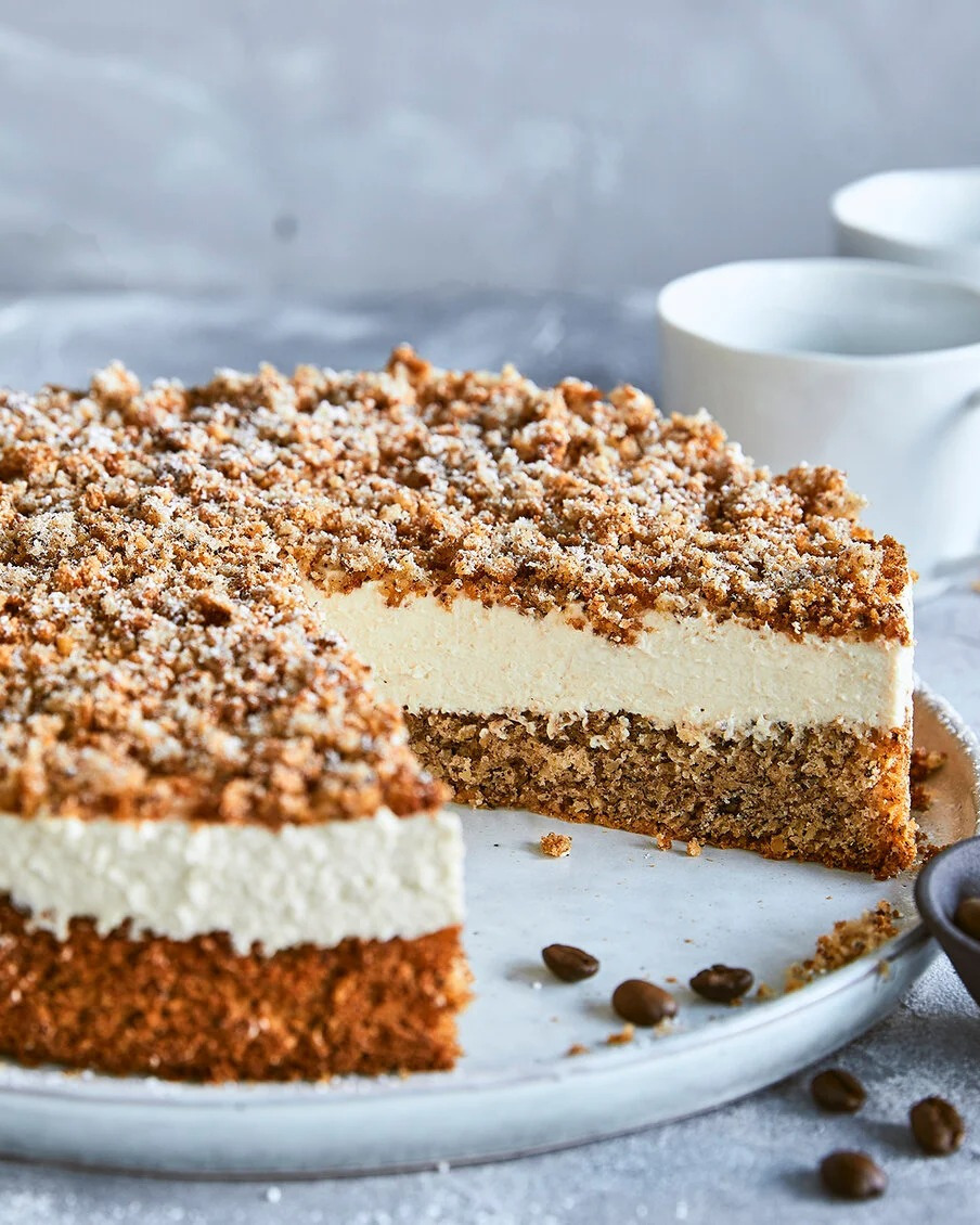 Cappuccino Hazelnut Crumb Cake
