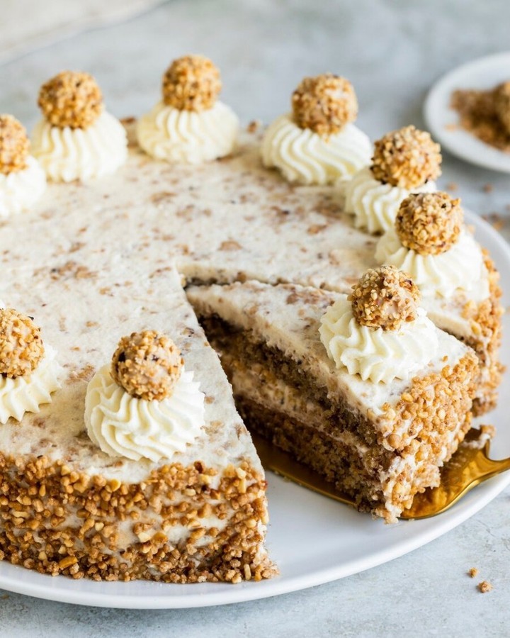 Hazelnut Giotto Inspired Cream Cake