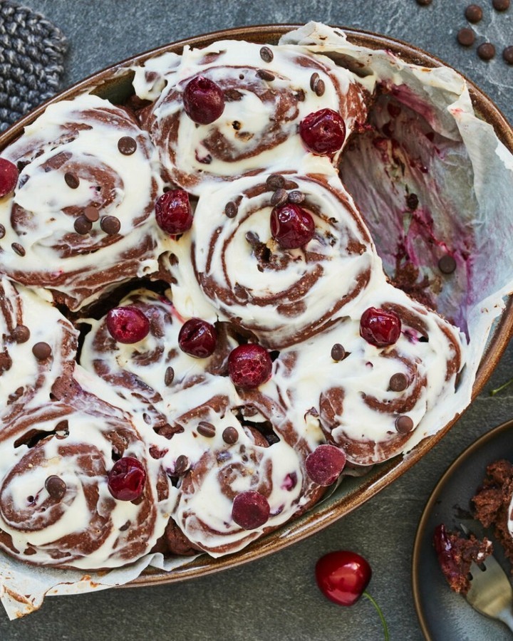 Black Forest Cherry Chocolate Rolls