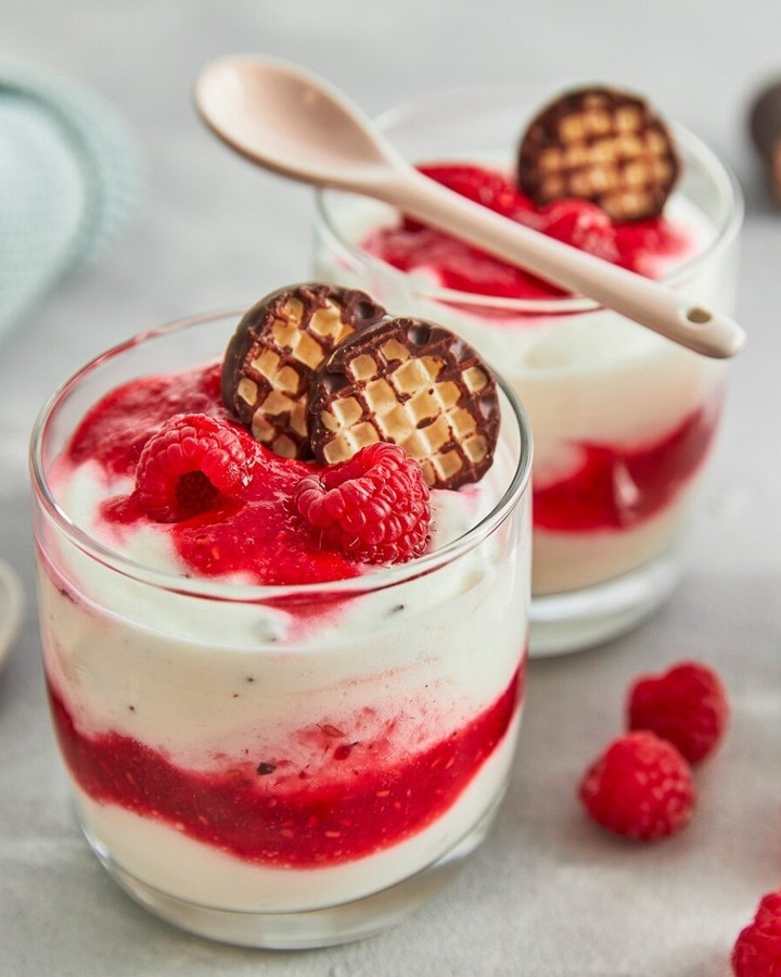 Creamy Raspberry Chocolate Marshmallow Dessert