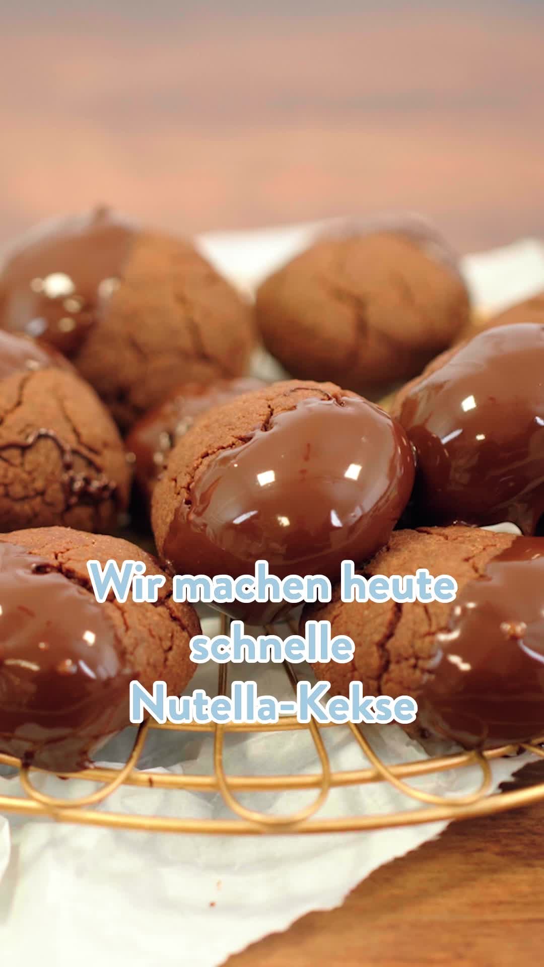 Easy Nutella Cookies with Dark Chocolate Coating
