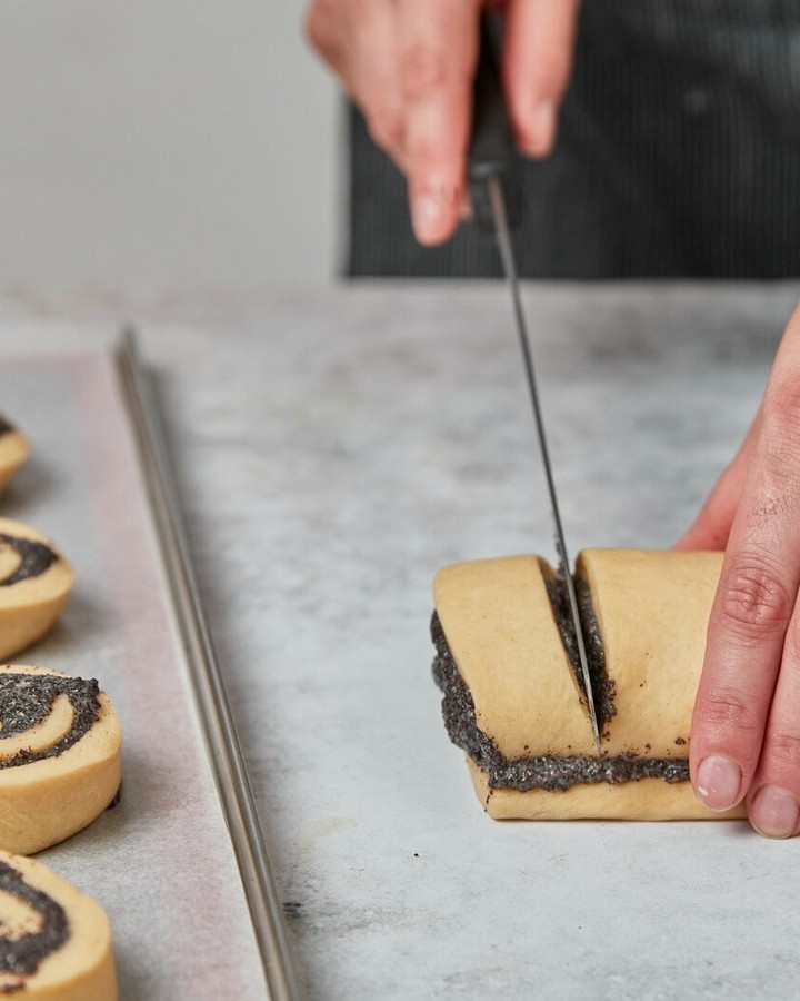 Fluffy Poppy Seed Rolls with Marzipan Filling