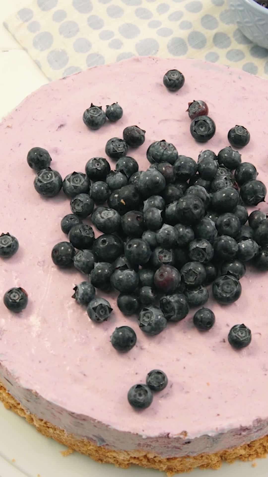 Simple No-Bake Blueberry Cheesecake Torte