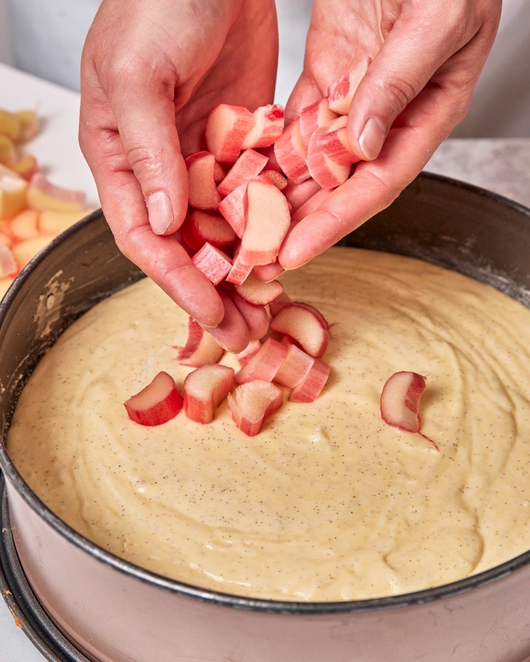 Simple Gluten-Free Rhubarb Cake with Streusel Topping