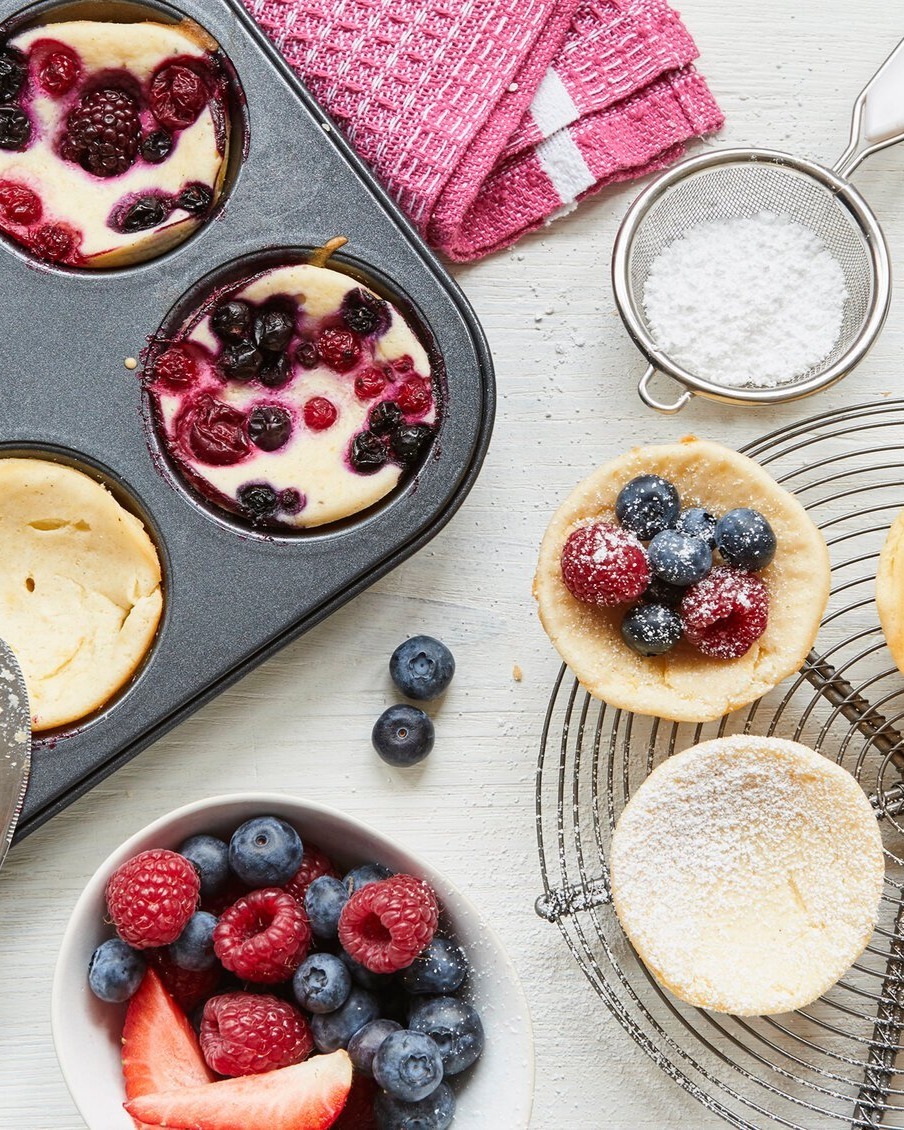 German Cheesecake Muffins Without Crust