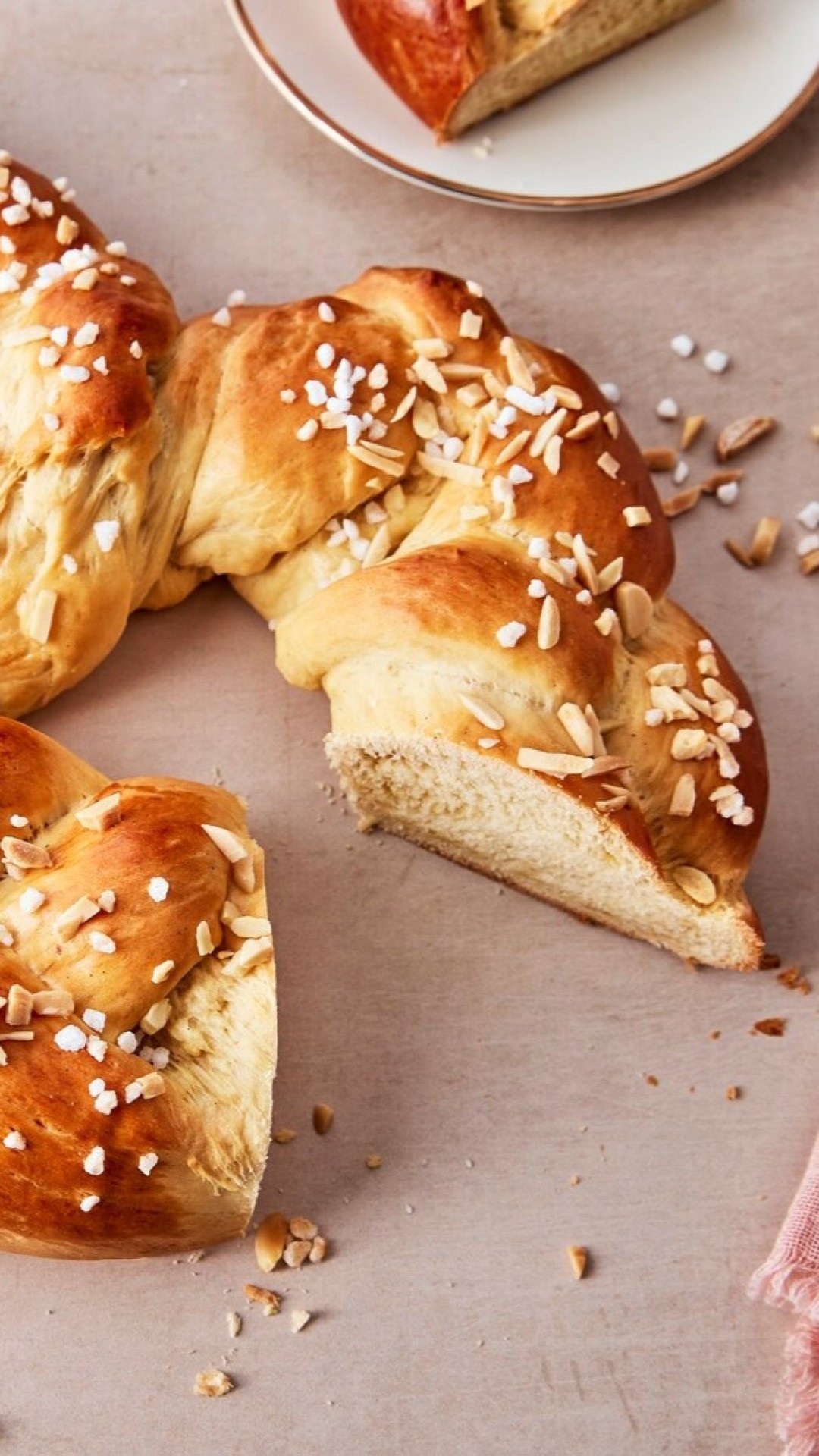 Traditional German New Year Pretzel Pastry