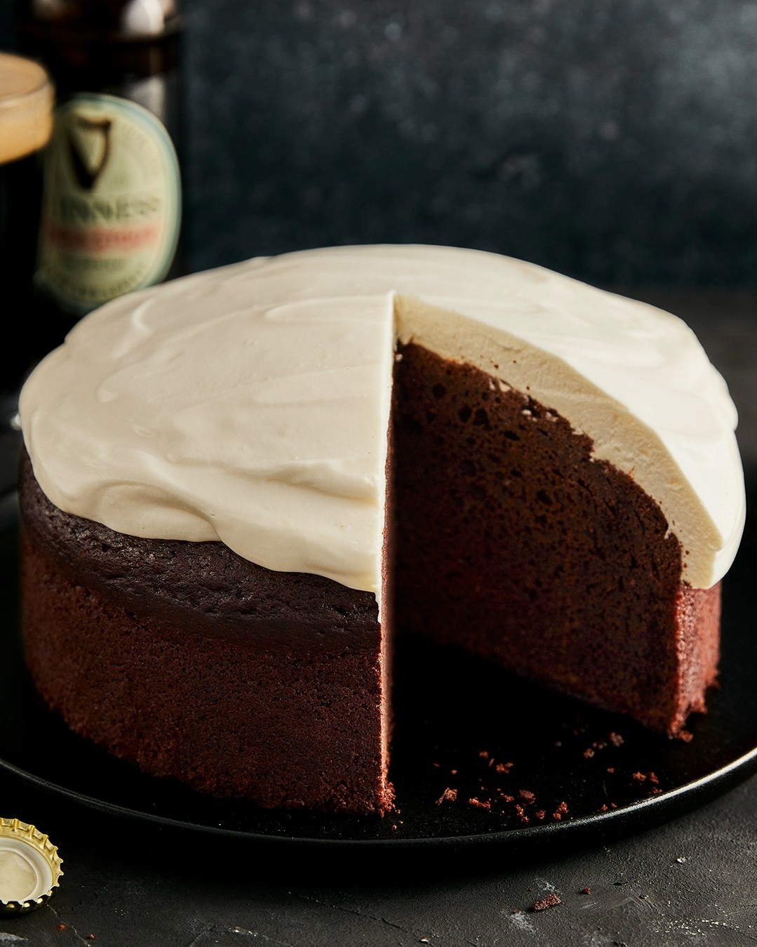 Moist Irish Guinness Cake with Cream Cheese Frosting