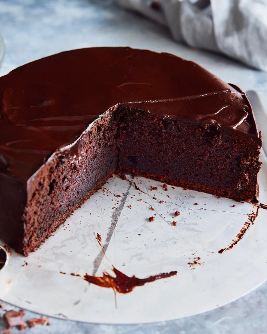 Moist Chocolate Cake with Sour Cream