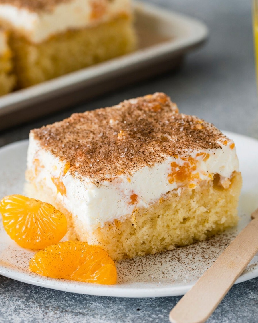 German Fanta Mandarine Sour Cream Cake