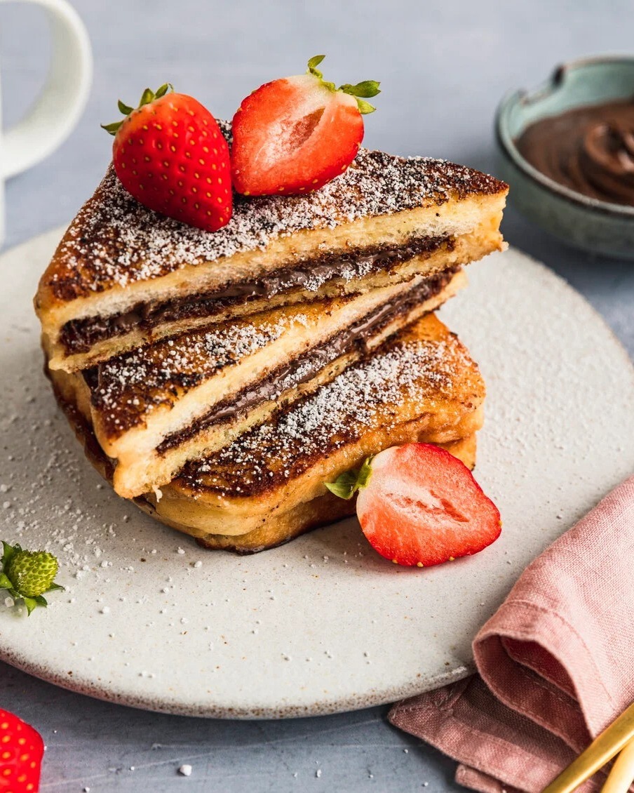 Nutella Stuffed French Toast Sandwiches for Two