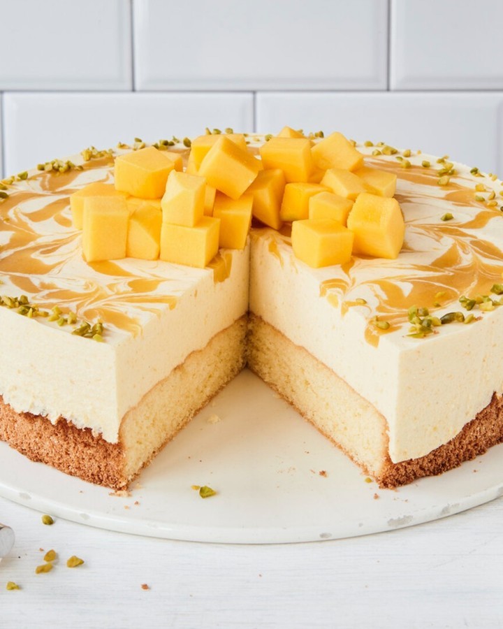 Easy Summer Mango Yogurt Cream Torte