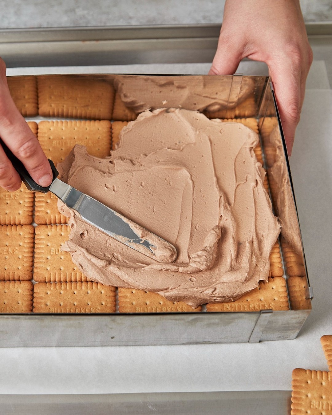 No-Bake Biscuit Cake with Chocolate and Mascarpone