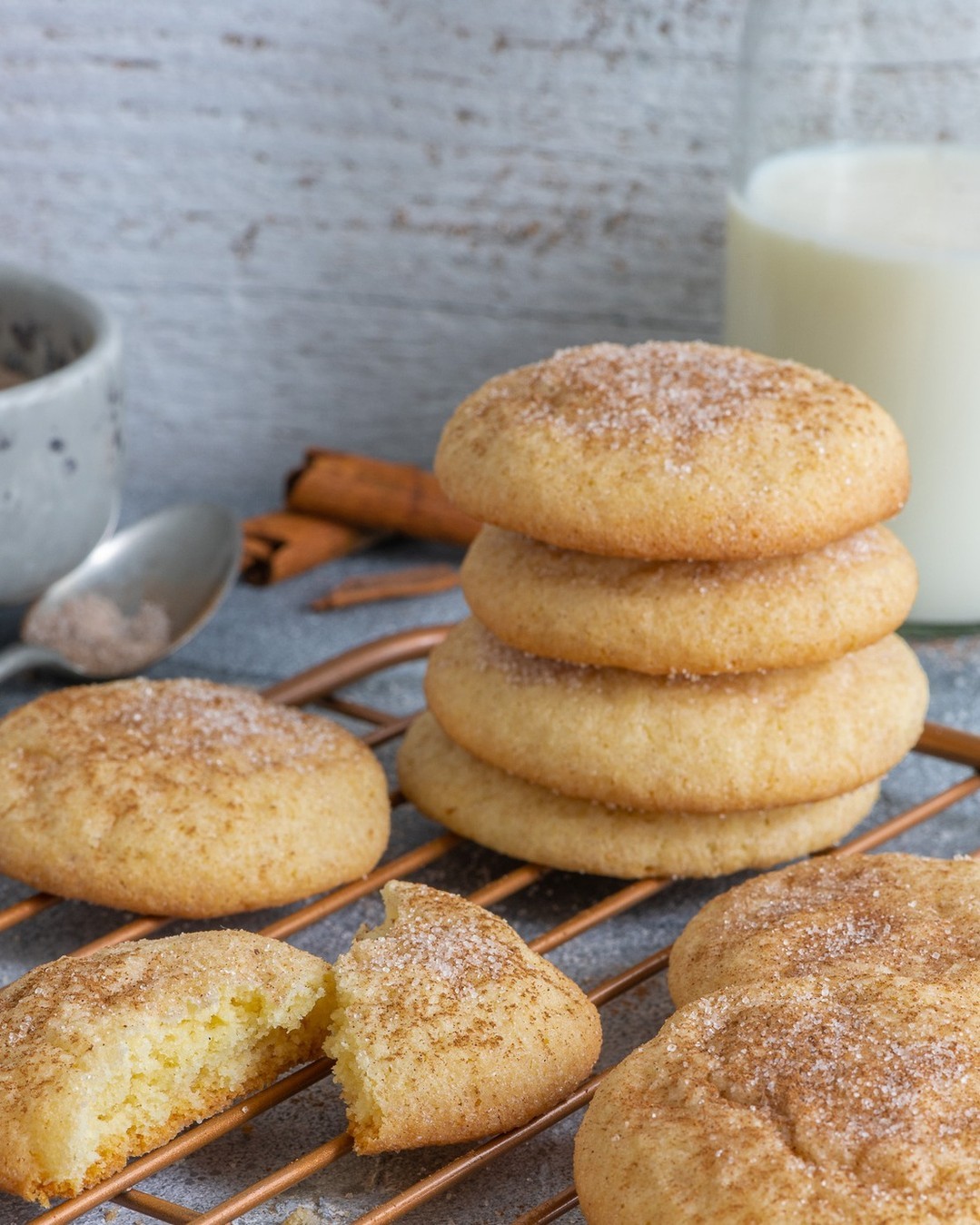 Classic American Cinnamon Sugar Snickerdoodle Cookies