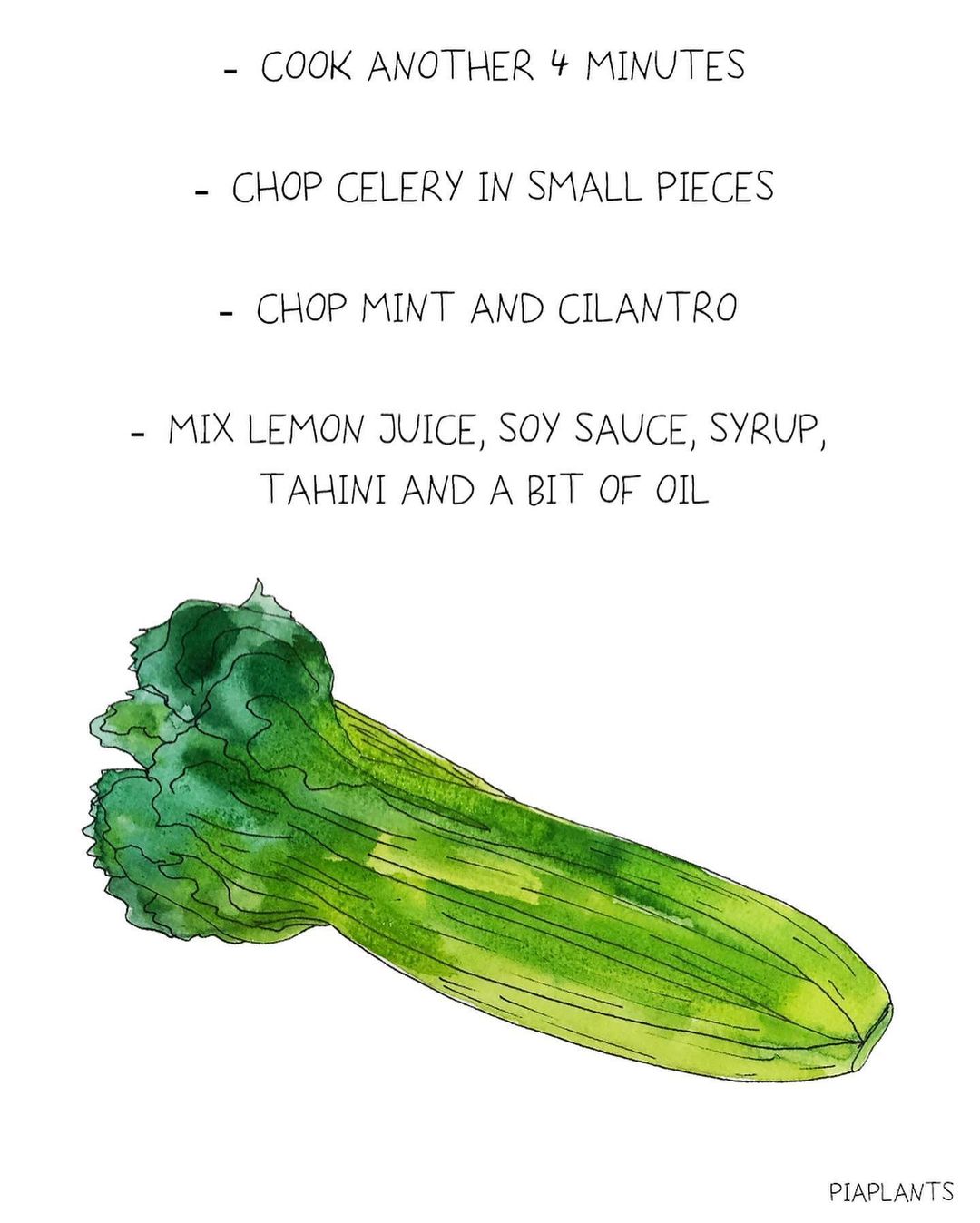 tahini chard celery salad