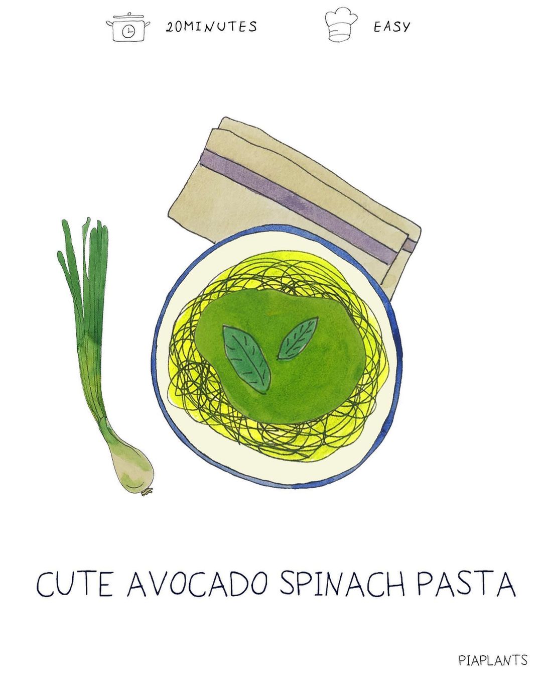 Avocado Spinach Pasta