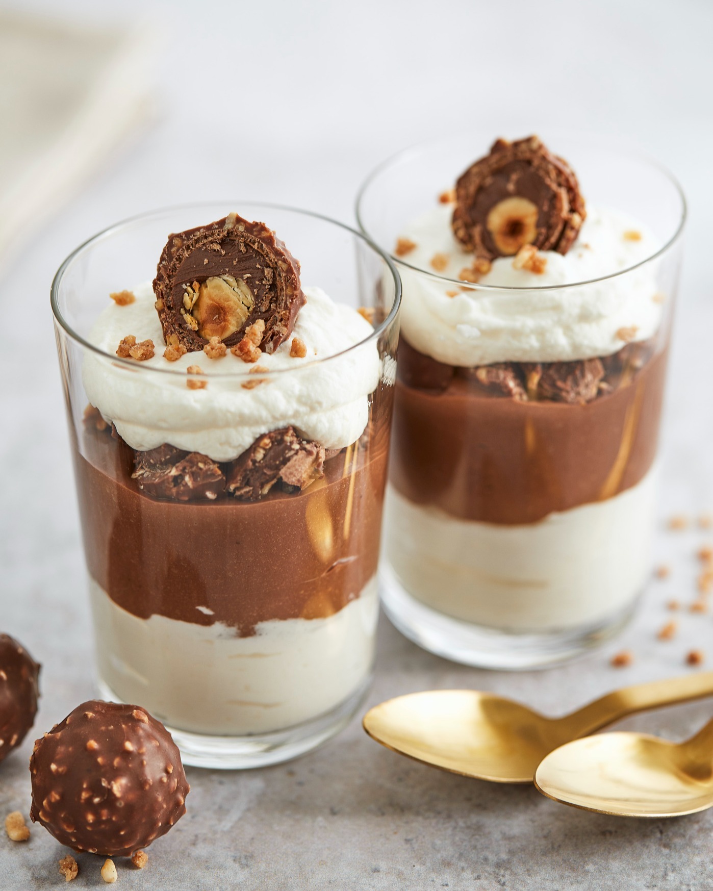 Homemade Creamy Hazelnut Rocher Dessert