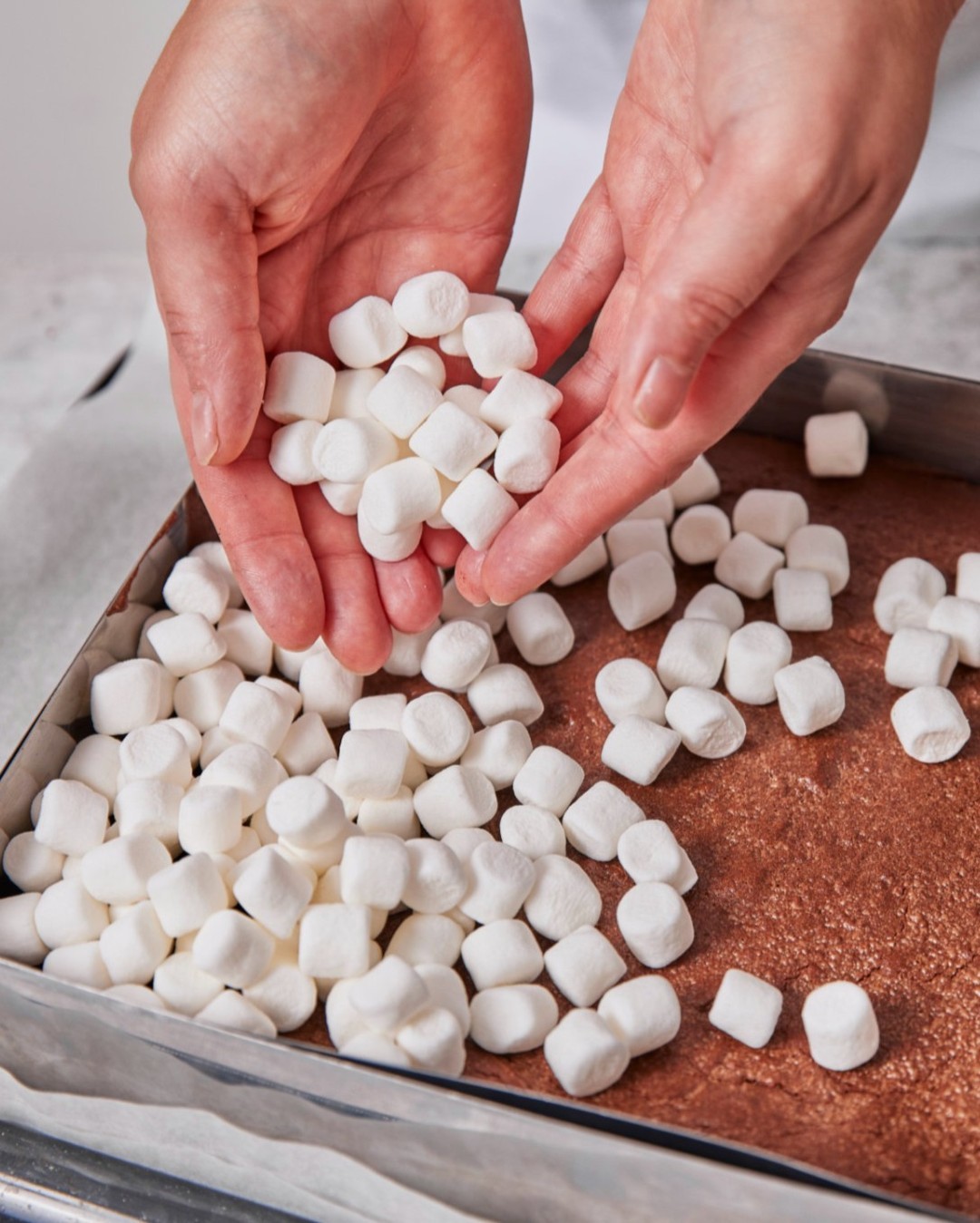 S'mores Brownies with Marshmallow Topping