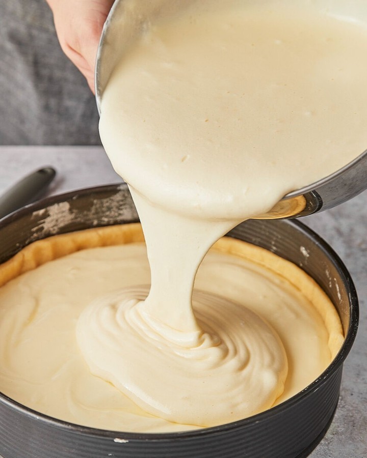 German Layered Quark and Custard Cake