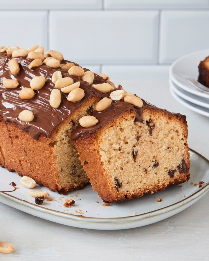 Peanut Butter Cake with Chocolate Topping