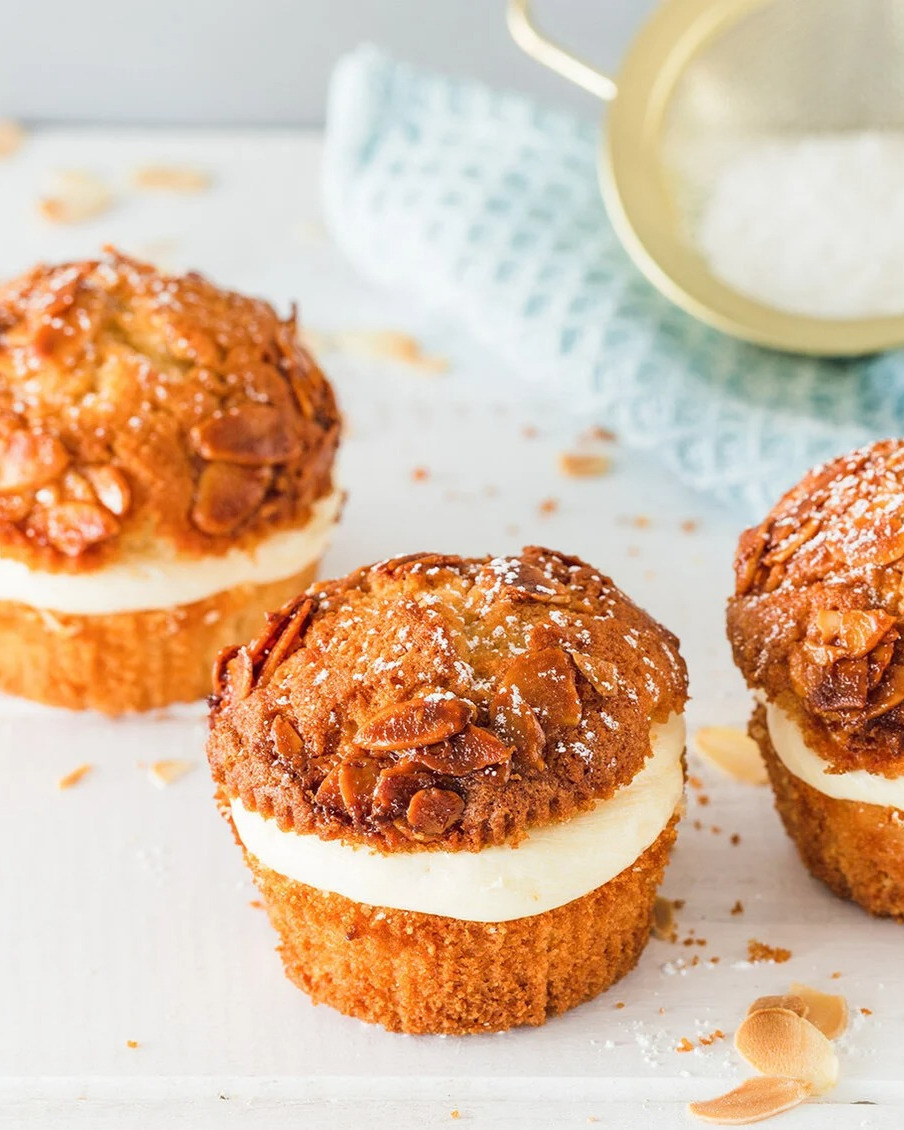 Classic German Bee Sting Almond Muffins