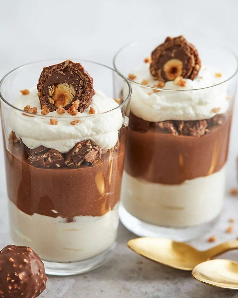Rocher Chocolate Pudding Layered Dessert