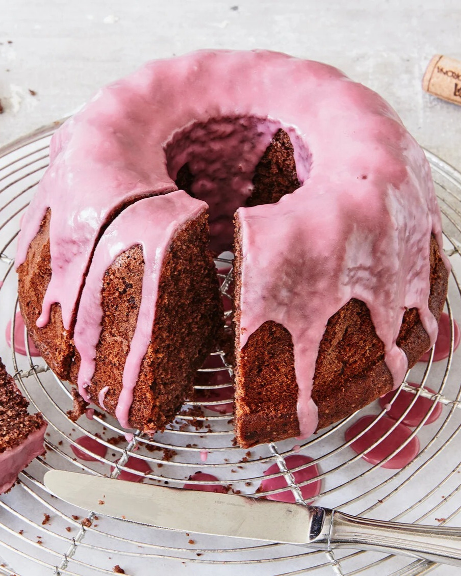 Moist Mulled Wine Chocolate Bundt Cake