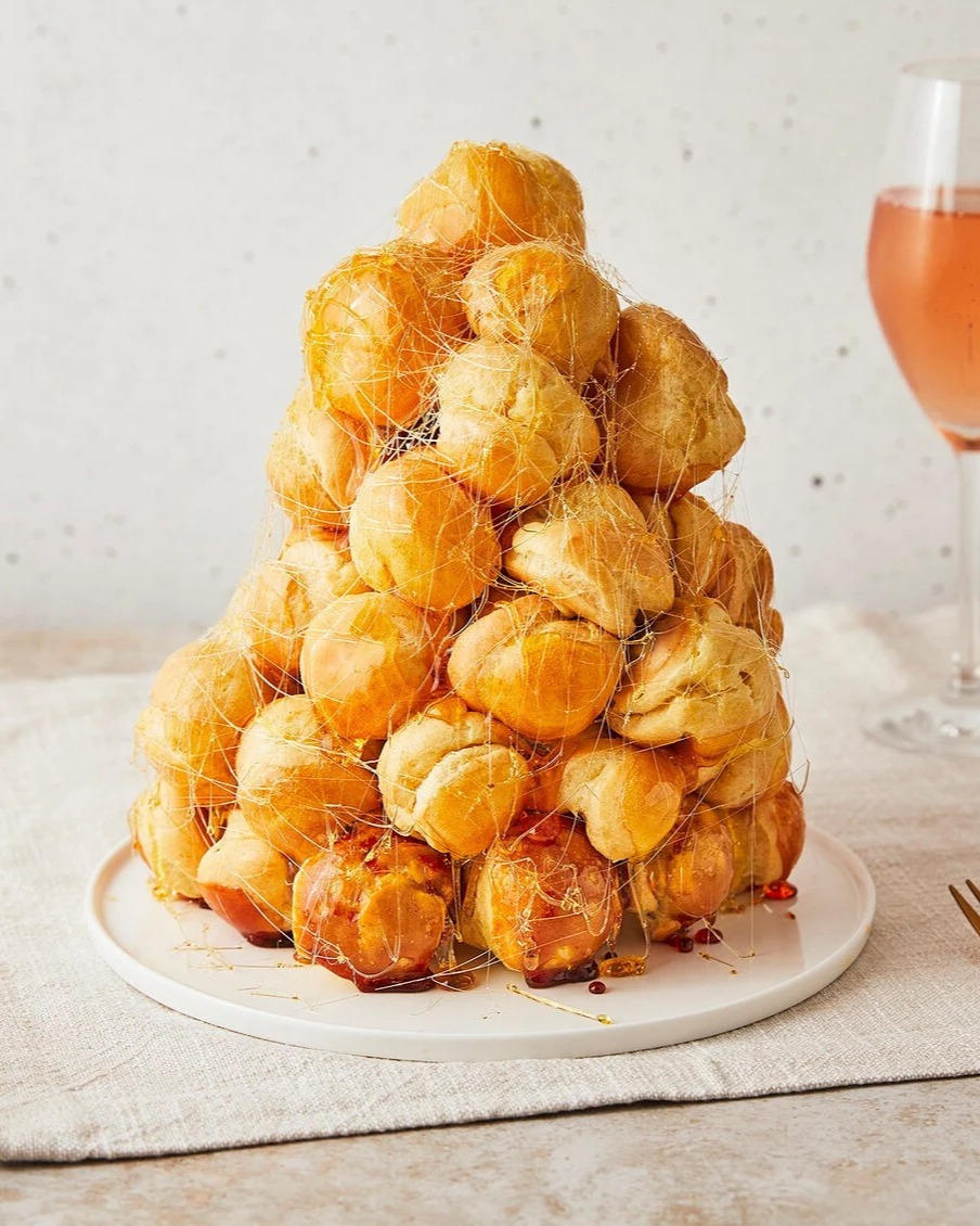 Festive Croque En Bouche Cream Puff Tower