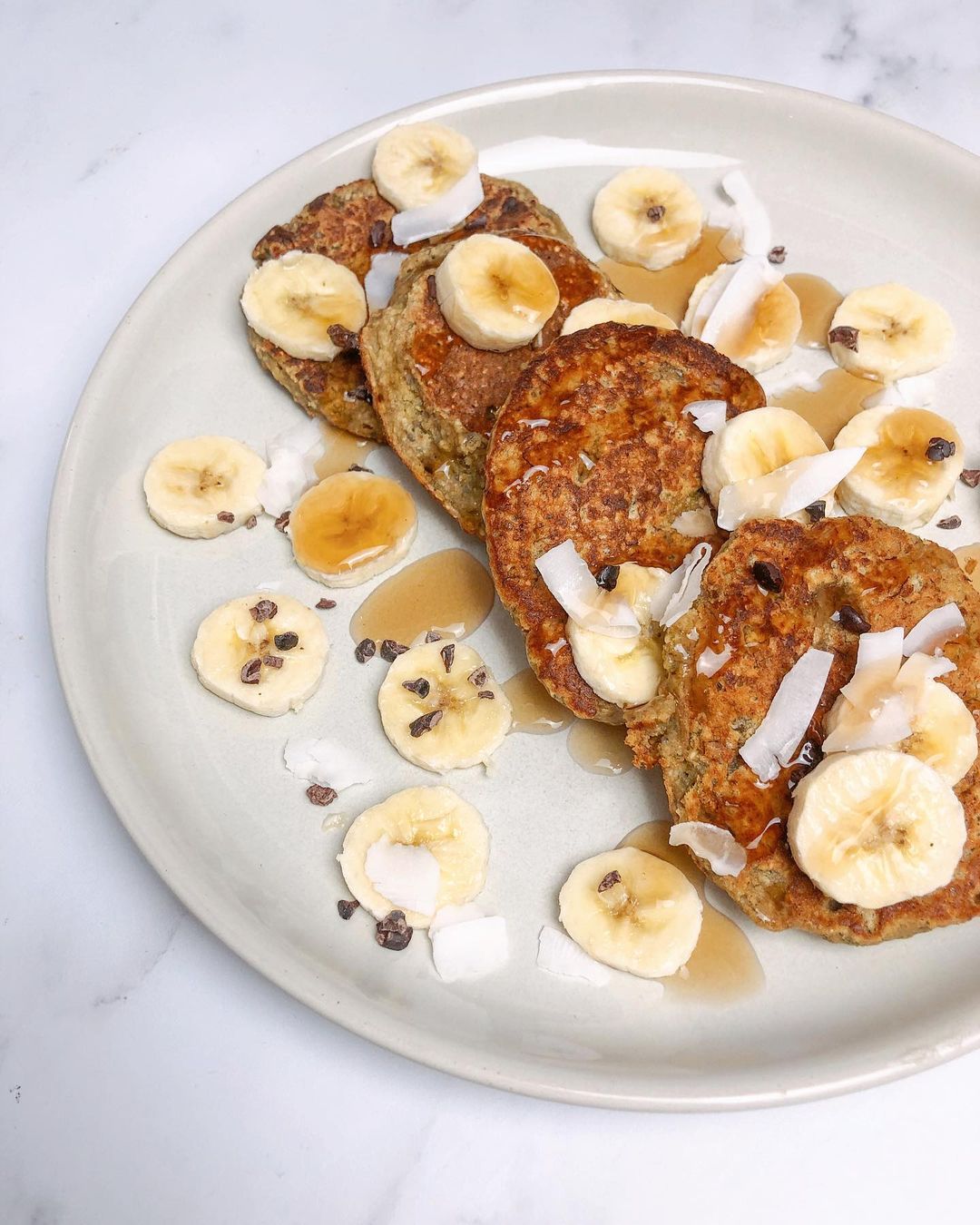 Favorite Oat Pancakes with Salted Caramel Syrup
