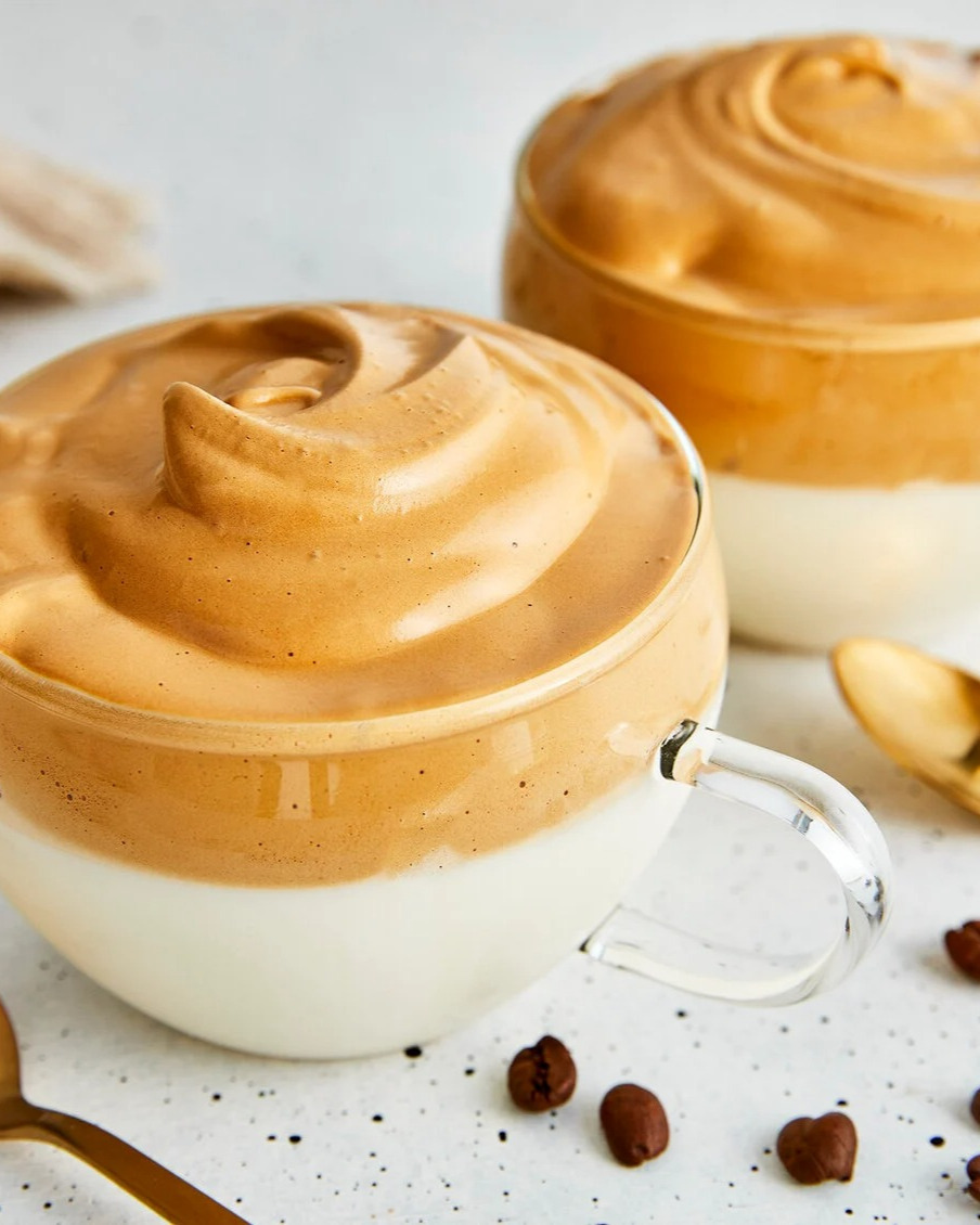 Creamy Dalgona Coffee with Milk Foam