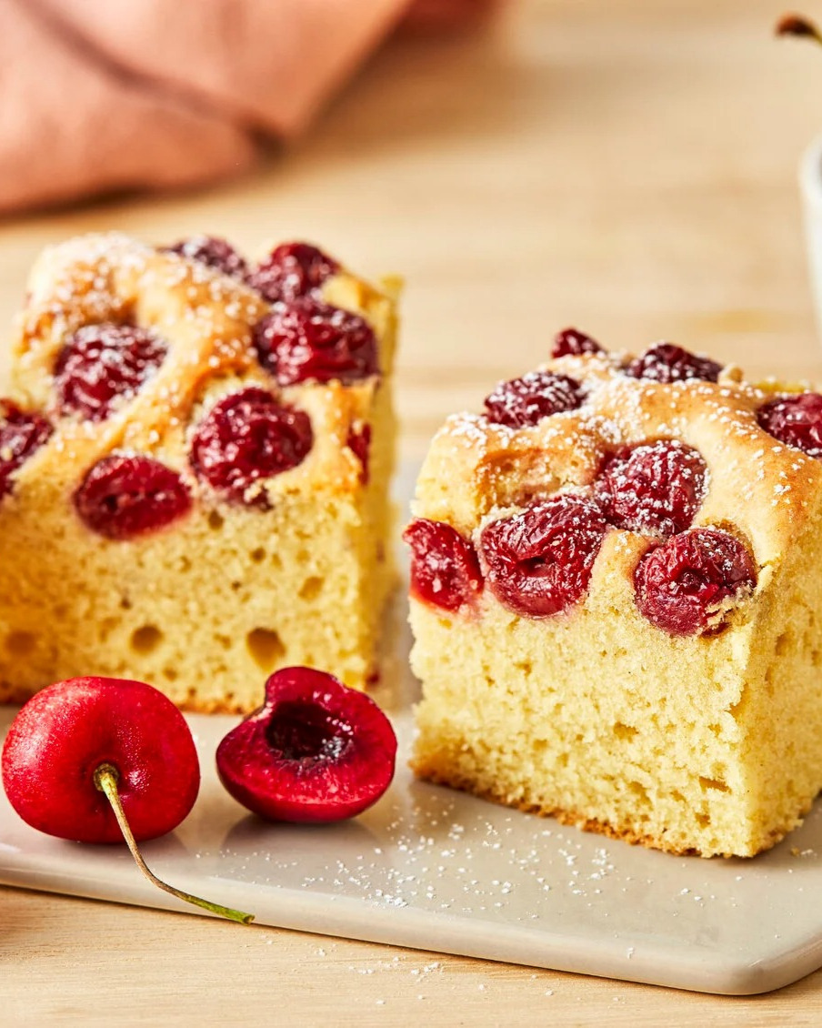 Easy 30-Minute Cherry Yogurt Cake
