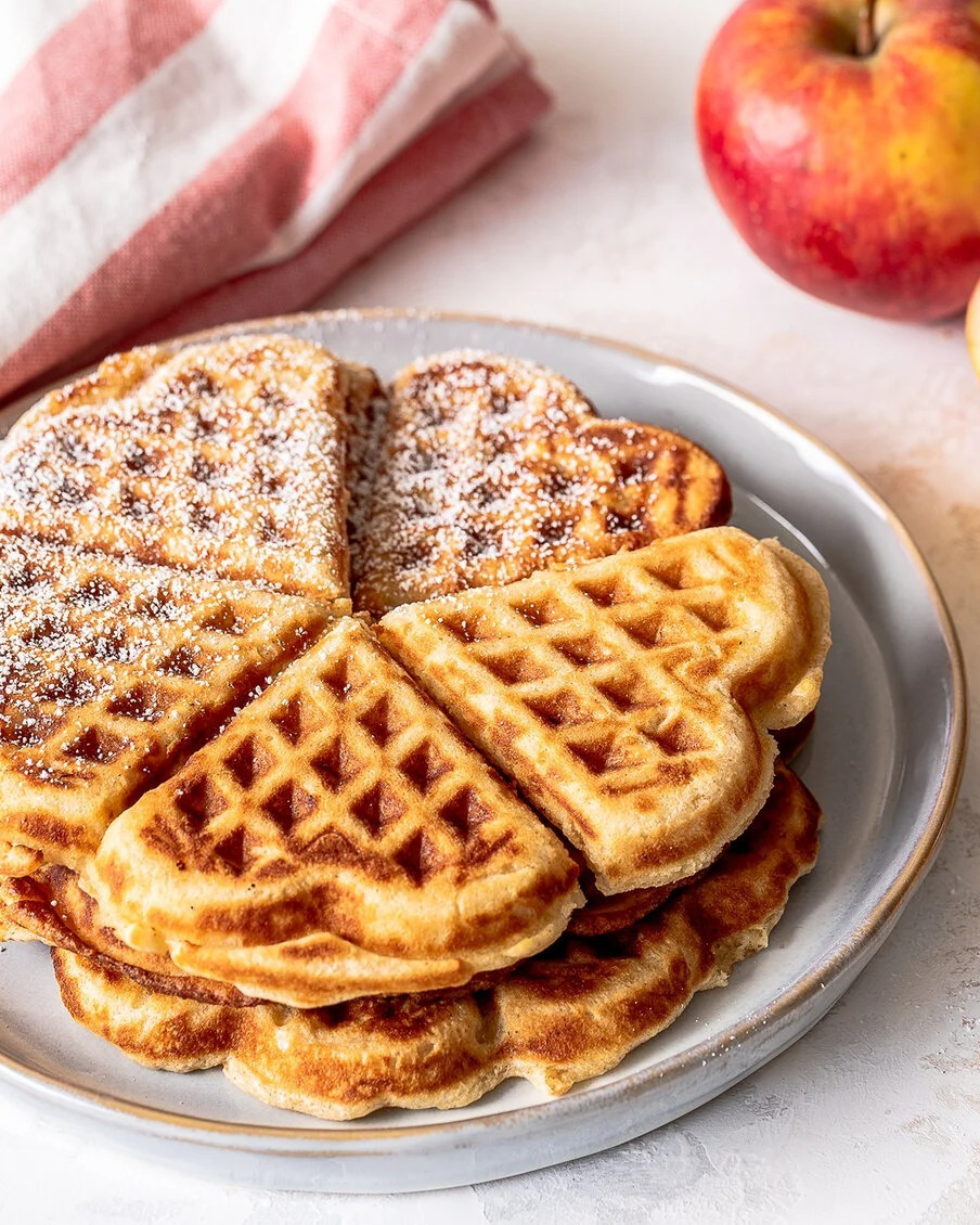 Quick Fluffy Cinnamon Apple Waffles